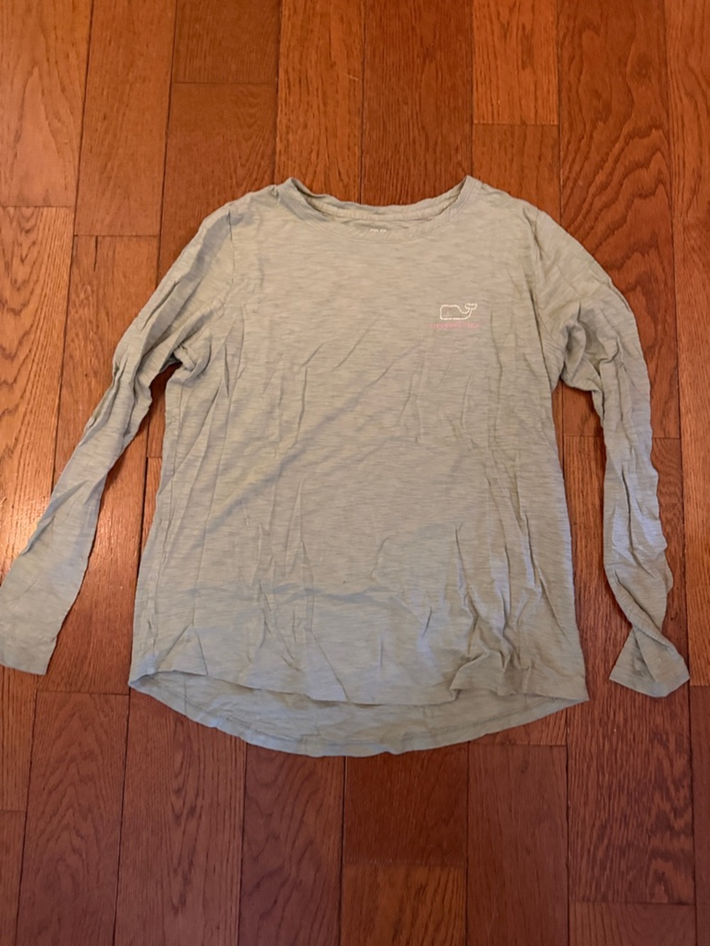 Vineyard Vines Sage Green Whale Long Sleeve Top